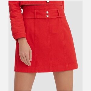 Intermix Abigail Red Mini Skirt